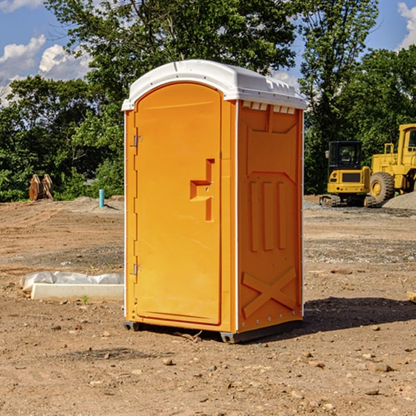 how often are the portable restrooms cleaned and serviced during a rental period in Muenster Texas